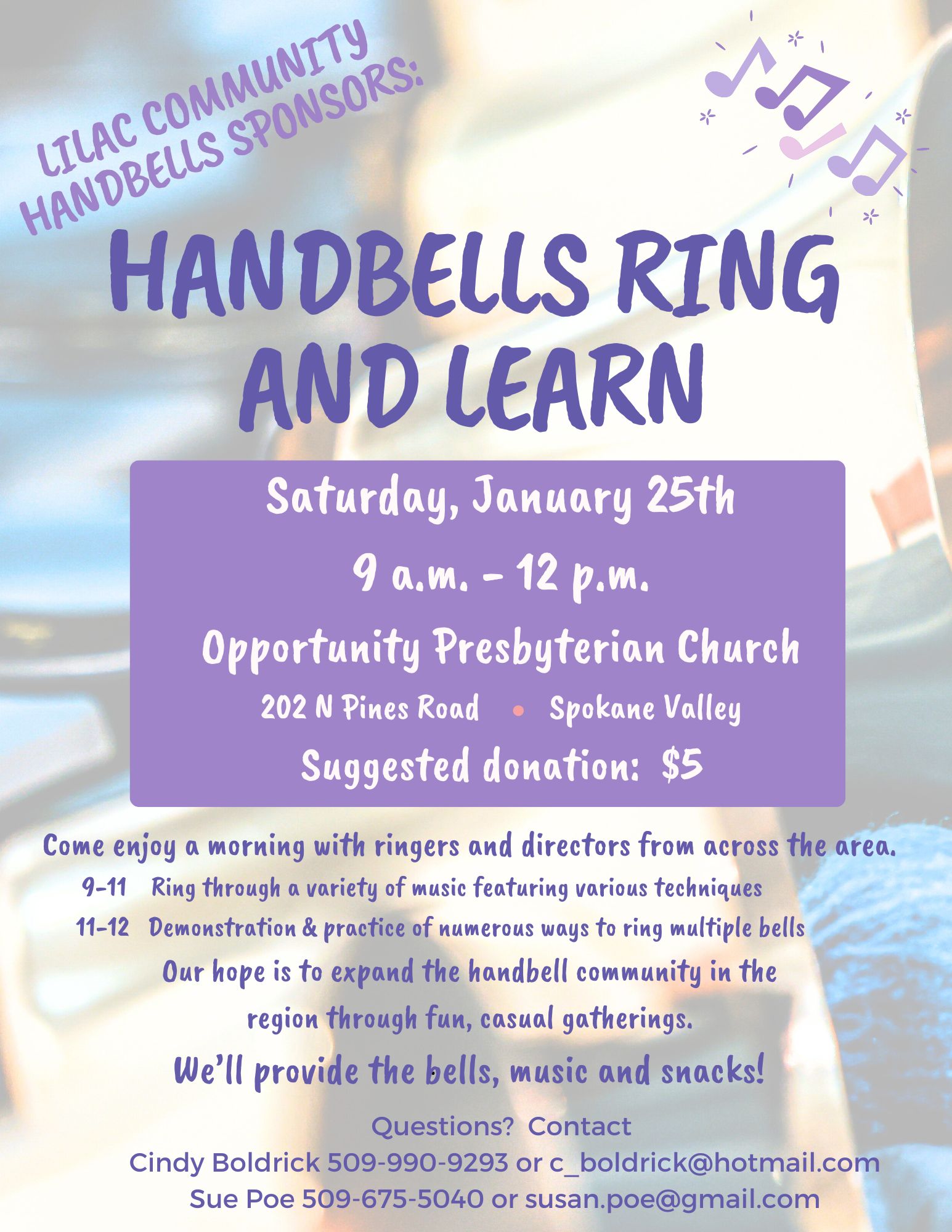 Lilac Community Handbells Workshop Jan 25, 2025